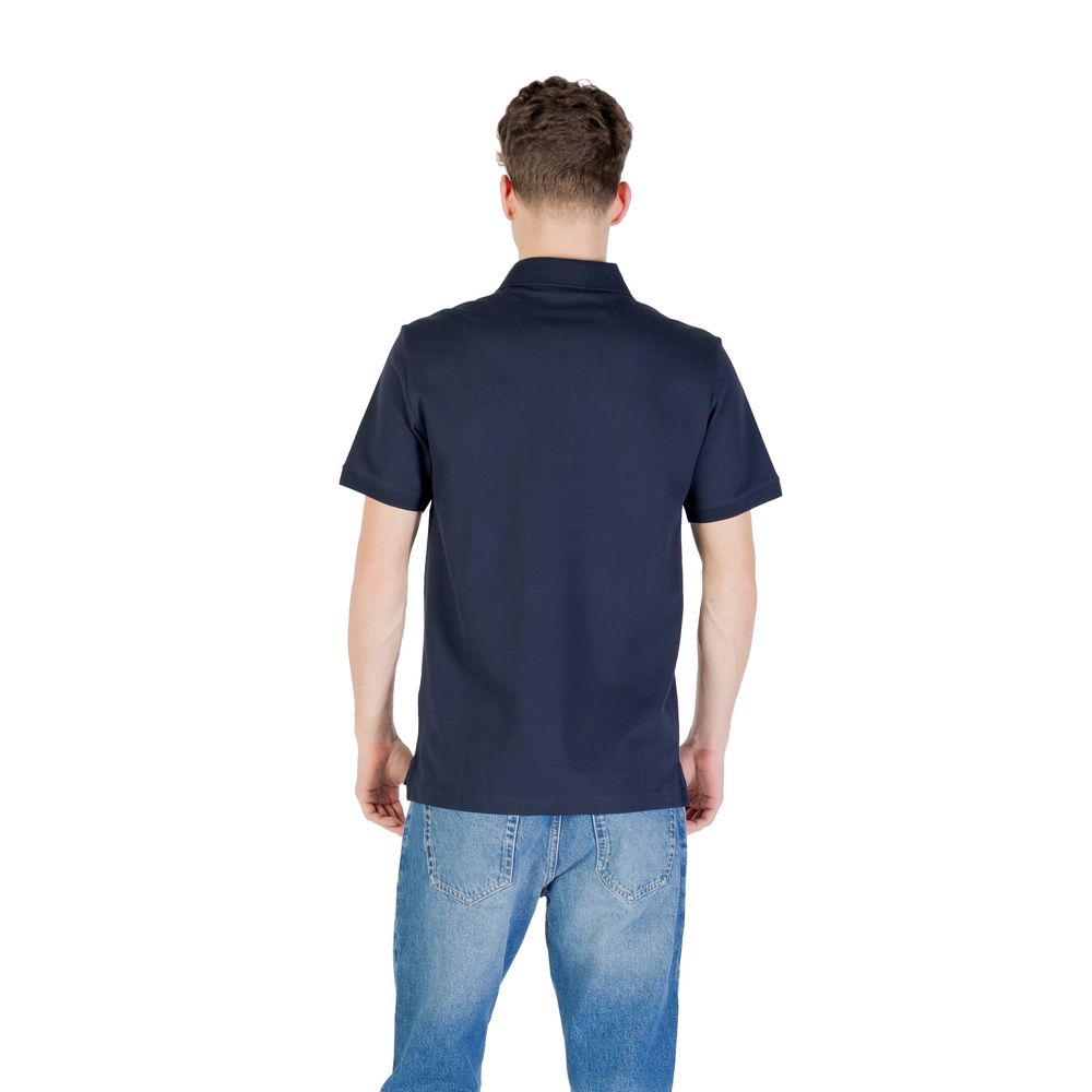 Blue Cotton Polo Shirt