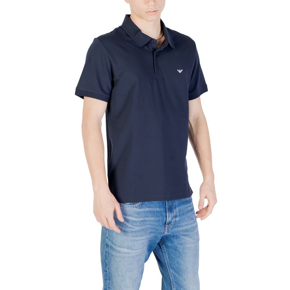Blue Cotton Polo Shirt