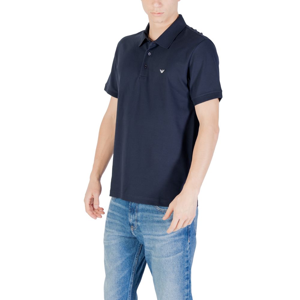 Blue Cotton Polo Shirt