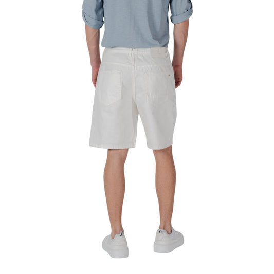 Gianni Lupo White Cotton Bermuda