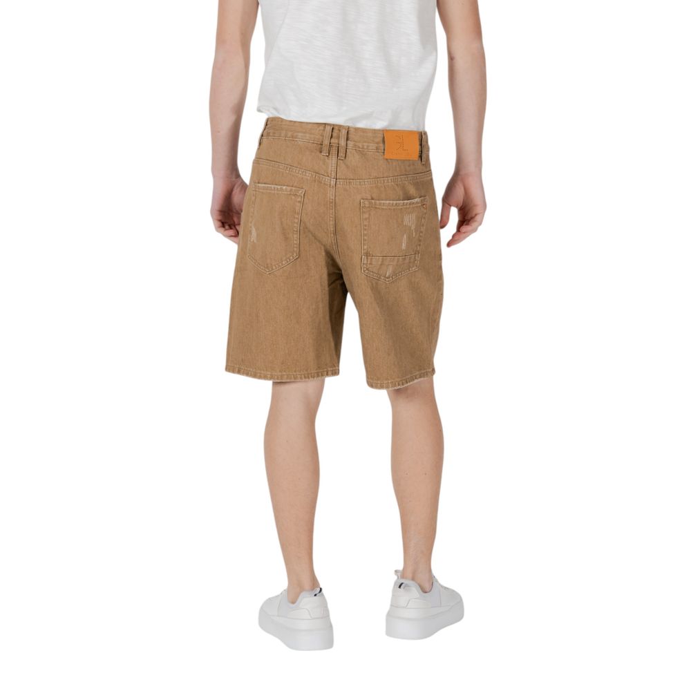 Beige bomullsbermuda