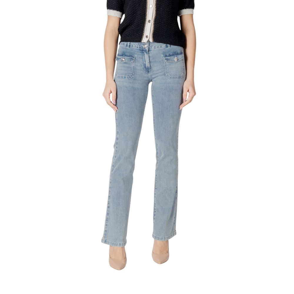 Blue Cotton Slim Fit Jean
