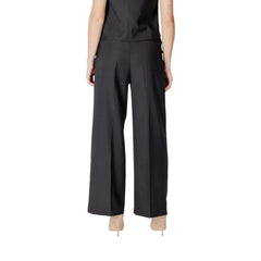 ICHI Black Polyester Pant