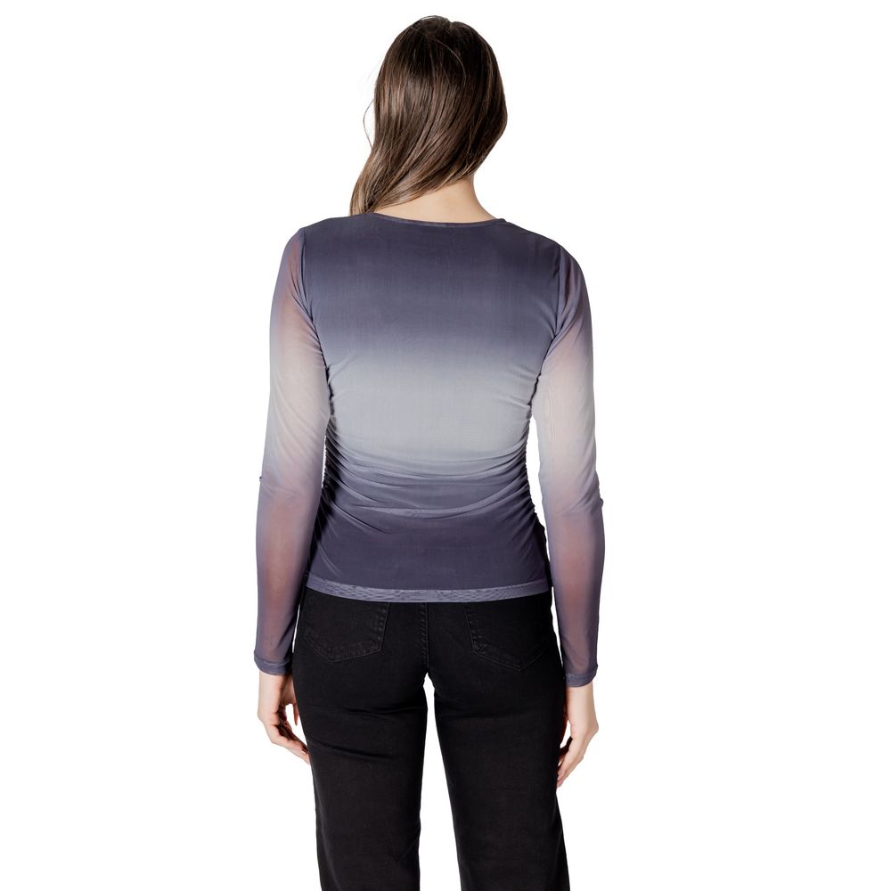 Grå polyester långärmad