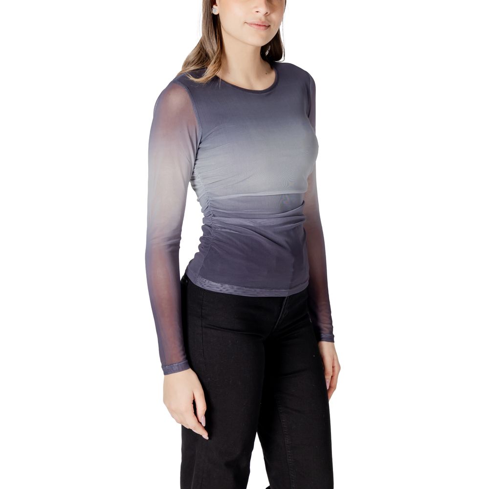 Grå polyester långärmad