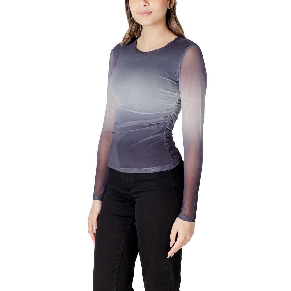 Grå polyester långärmad