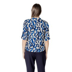 ICHI Blue Viscose Blouse