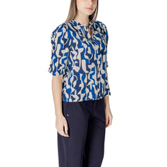 ICHI Blue Viscose Blouse