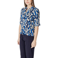ICHI Blue Viscose Blouse