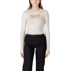 Only Beige Marabou Sweatshirt