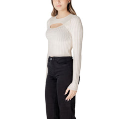 Only Beige Marabou Sweatshirt