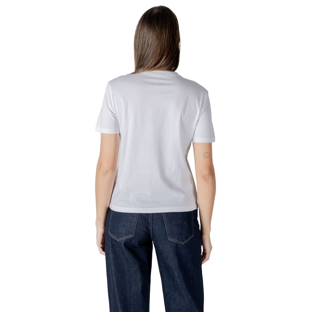Vit bomulls-T-shirt
