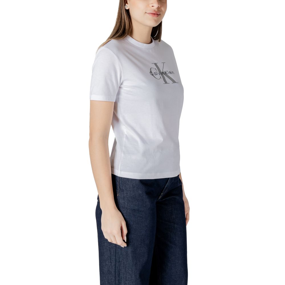 Vit bomulls-T-shirt
