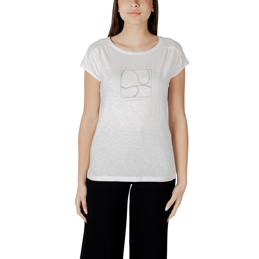 Vit bomulls-T-shirt
