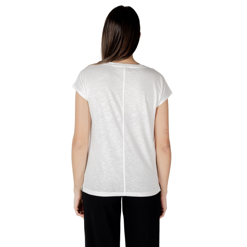 Vit bomulls-T-shirt