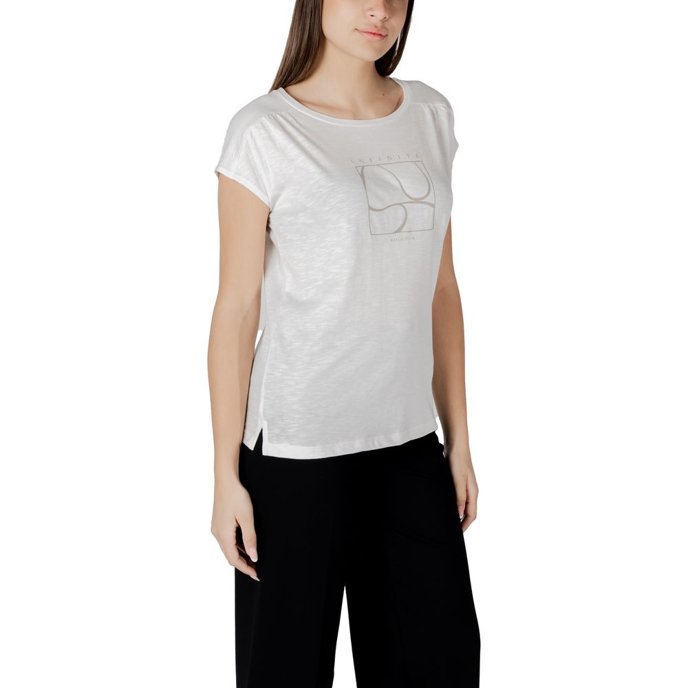 Vit bomulls-T-shirt