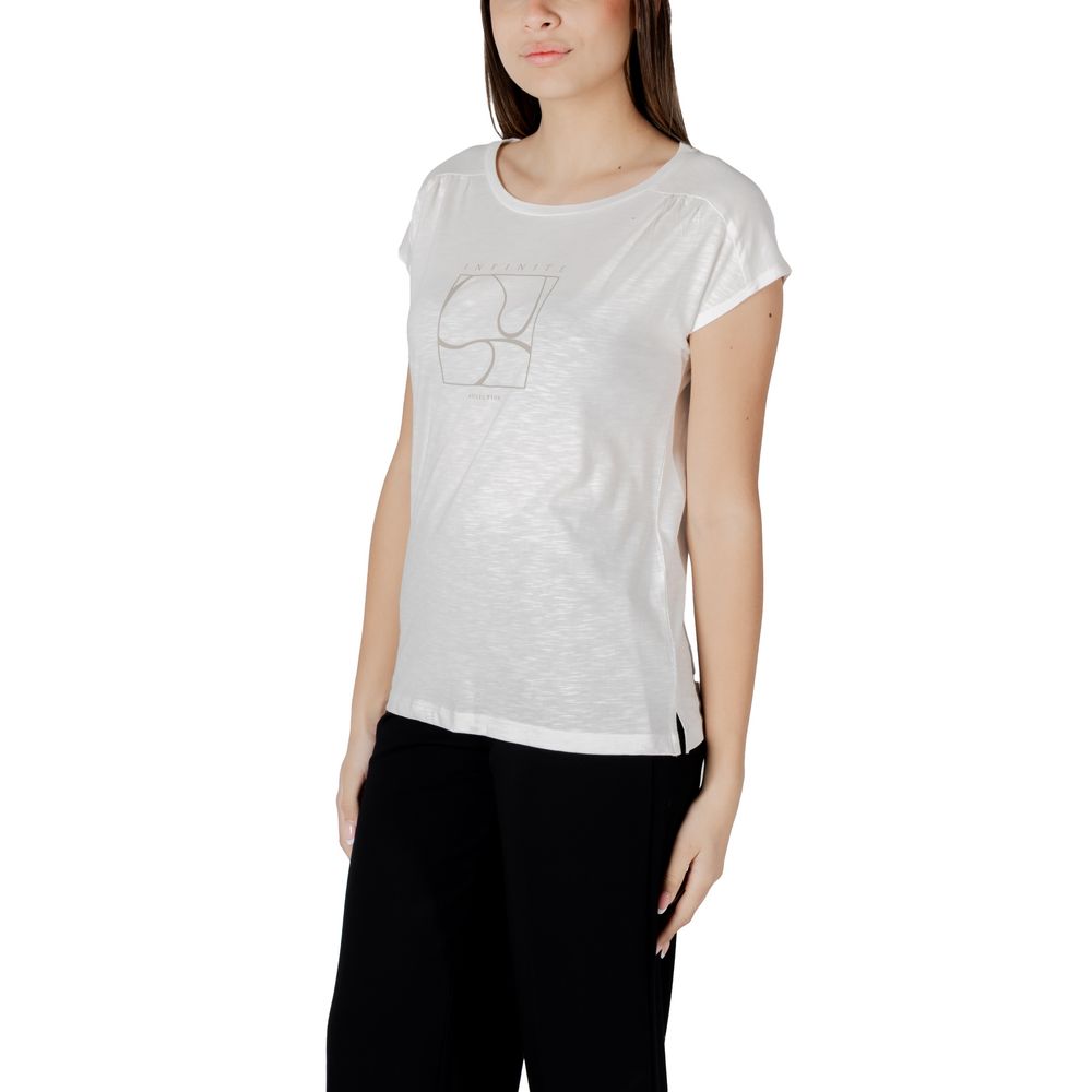 Vit bomulls-T-shirt
