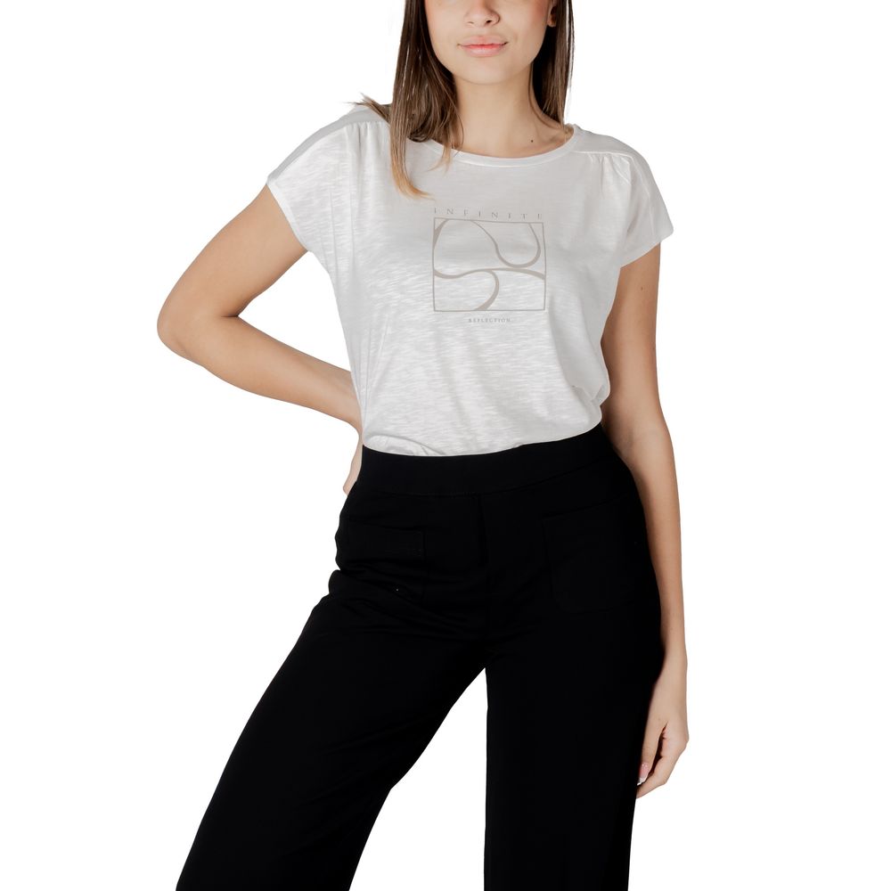 Vit bomulls-T-shirt