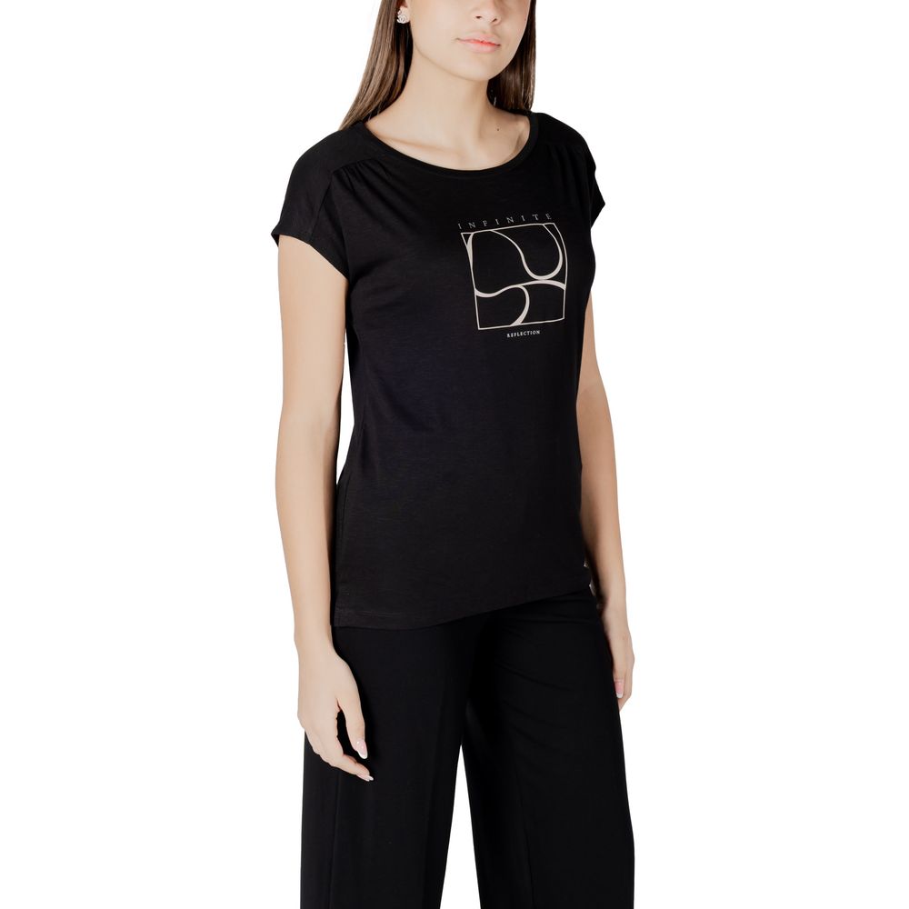 Svart bomulls-T-shirt