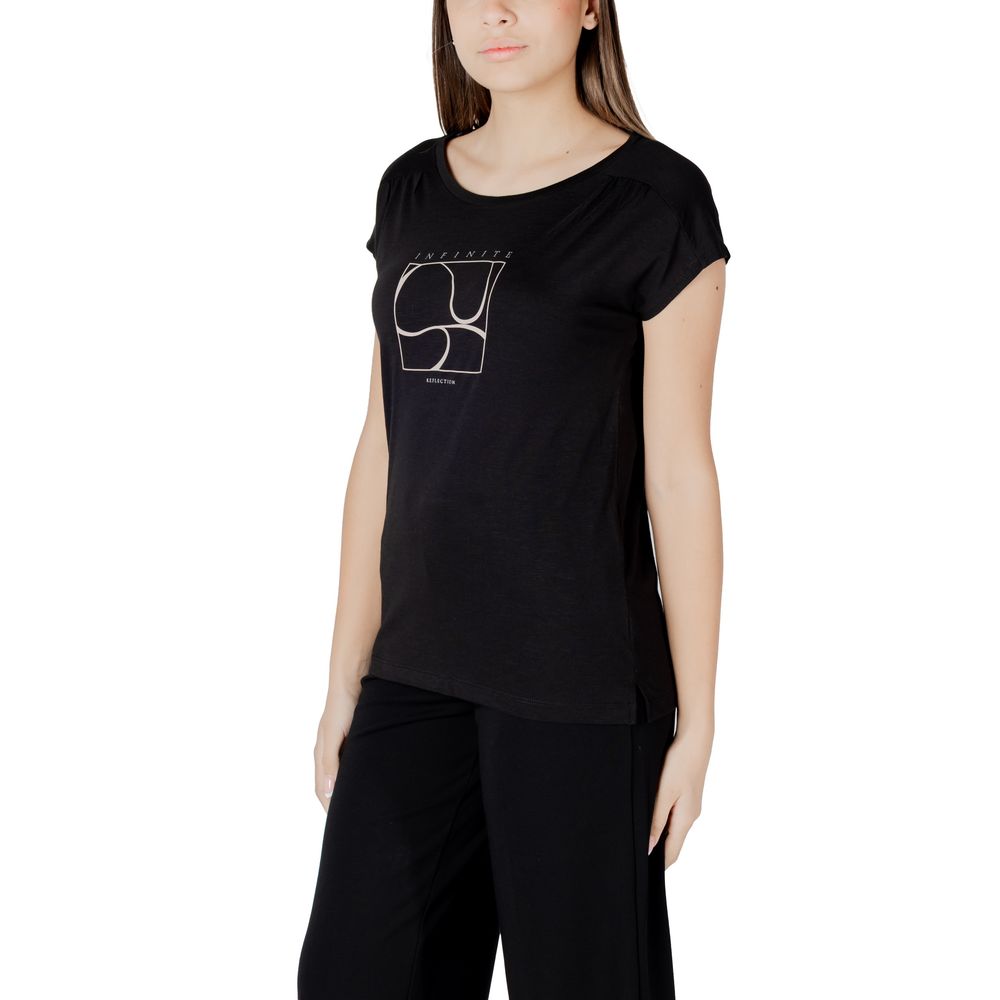 Svart bomulls-T-shirt