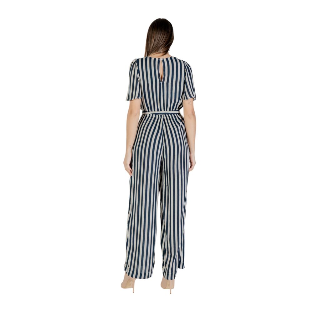 Blå viskosjumpsuit