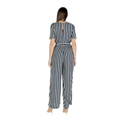 ICHI Blue Viscose Jumpsuit