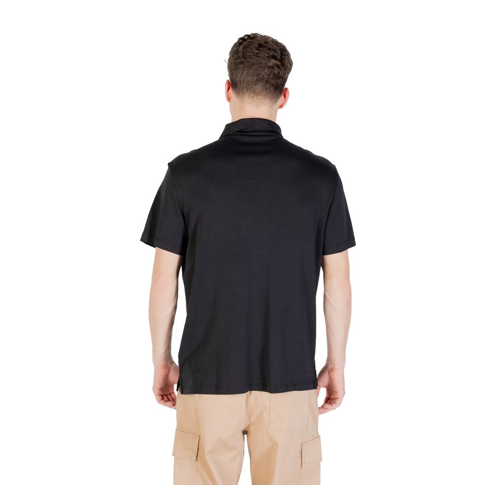 Black Cotton Polo Shirt
