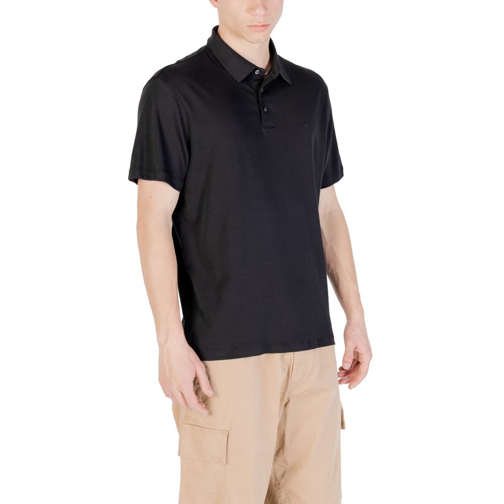 Black Cotton Polo Shirt