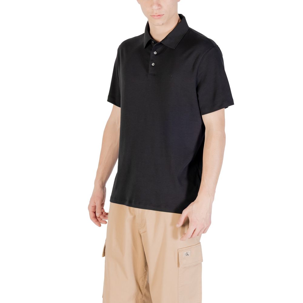 Black Cotton Polo Shirt