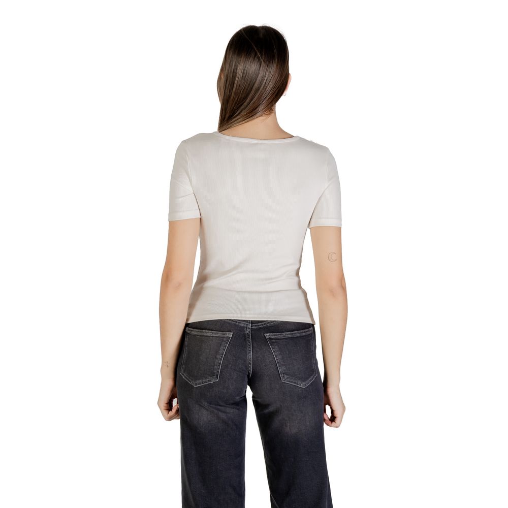 Rosa polyamid-t-shirt