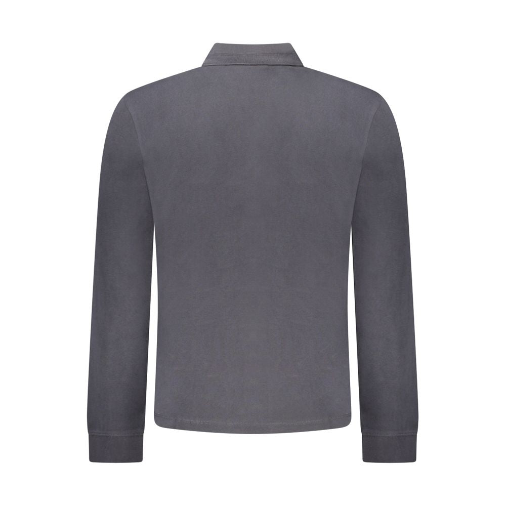Black Cotton Men Polo Shirt
