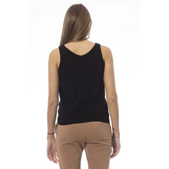 Baldinini Trend Black Wool Women Tank Top