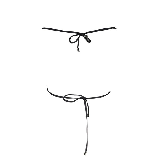 Karl Lagerfeld Black Elastane Swimwear