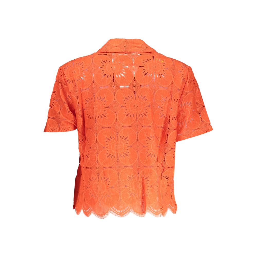 Orange bomullsskjorta