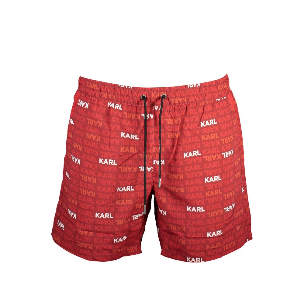 Rød polyester badetøy