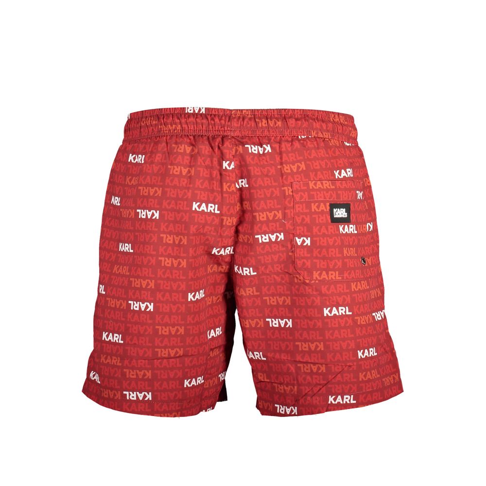 Rød polyester badetøy