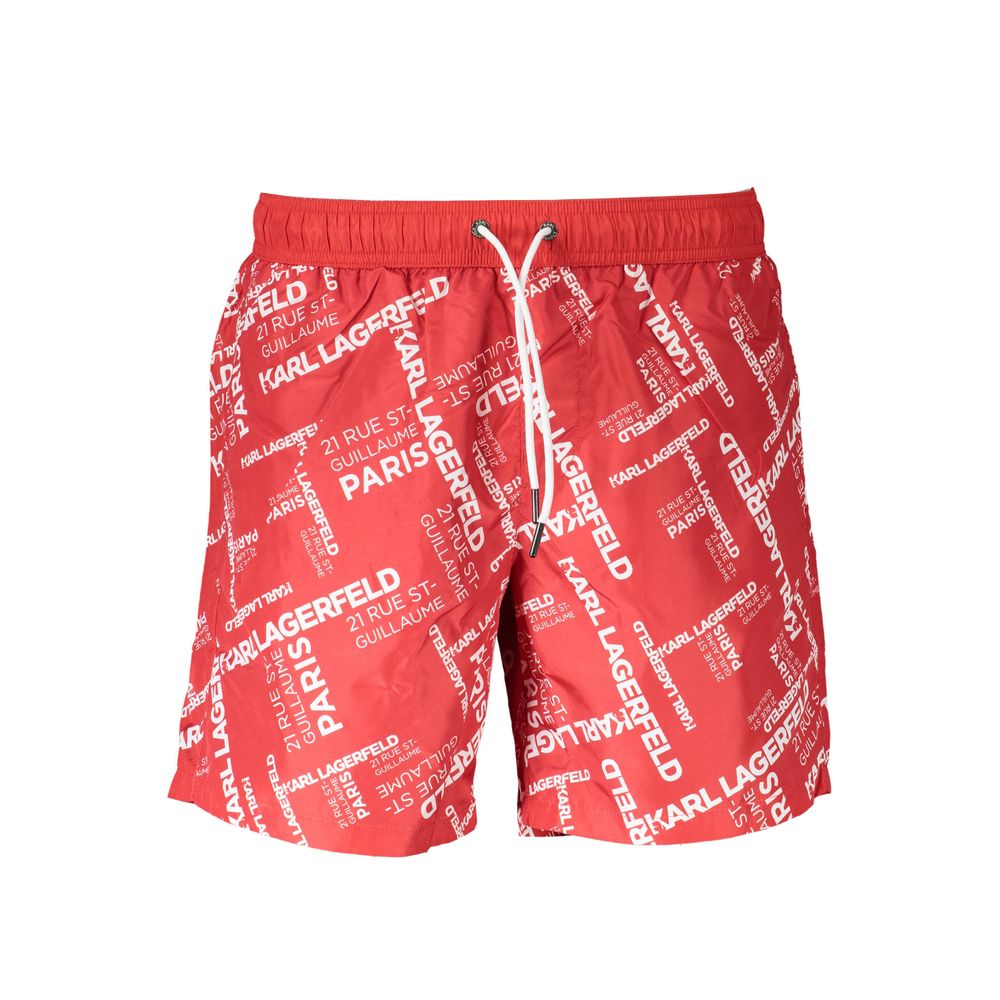 Rød polyester badetøy