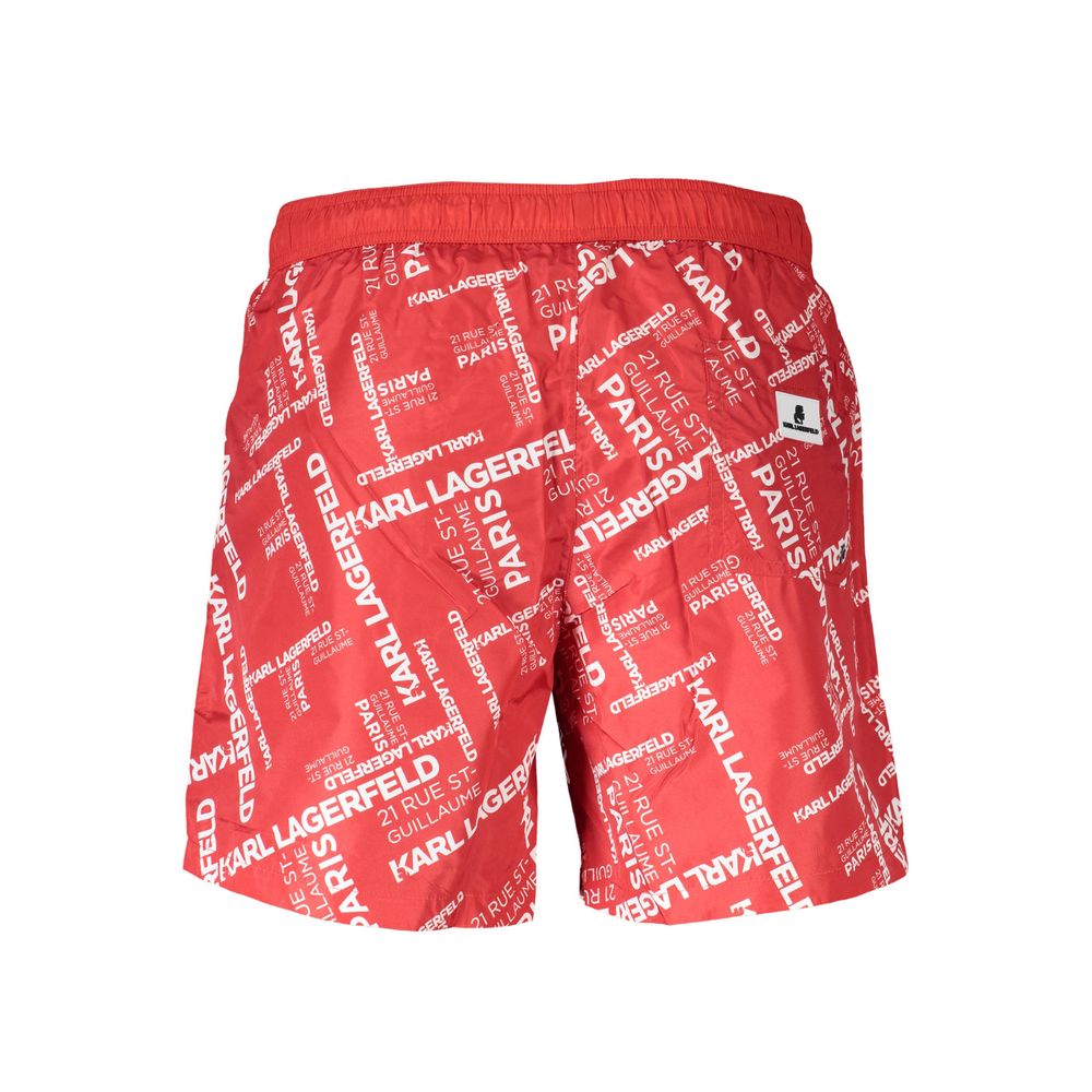 Rød polyester badetøy