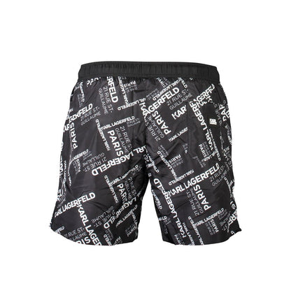 Karl Lagerfeld Black Polyester Swimwear