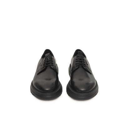 Cerruti 1881 Black Calfskin Men Derby Shoe