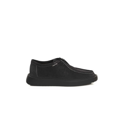 Cerruti 1881 Black Cowhide Men Derby Shoe