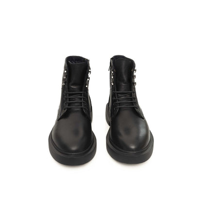 Cerruti 1881 Black Calfskin Men Boot