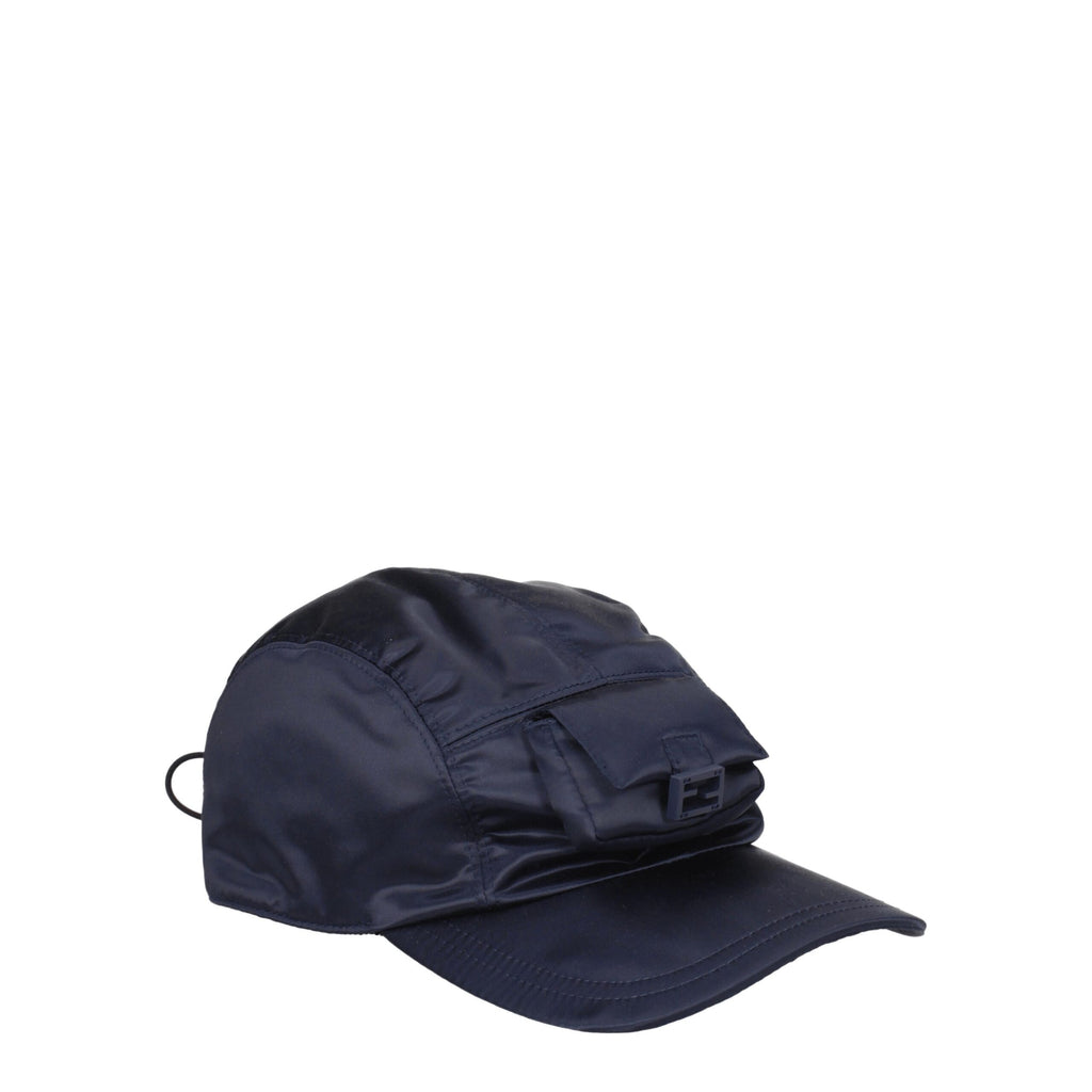 Blå polyamidcapser (baseballhatt)