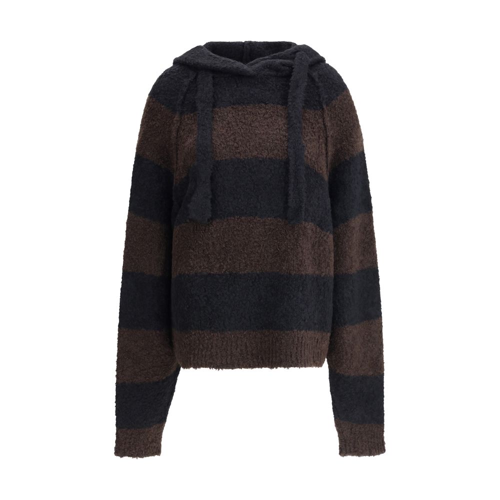 LOOSE FIT CROPPED HOODED JUMPER