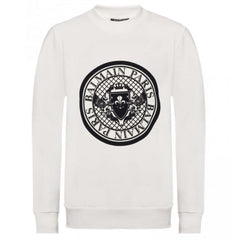 Balmain White Cotton Sweatshirt