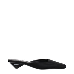 Prada Black Satin Flat Sandals