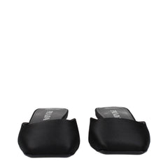 Prada Black Satin Flat Sandals