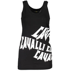 Cavalli Class Black Cotton Women's Tank Top