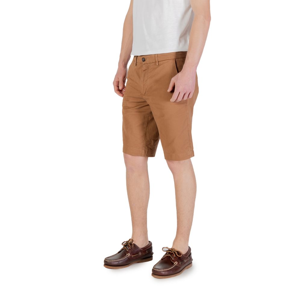 Beige bomullsbermuda