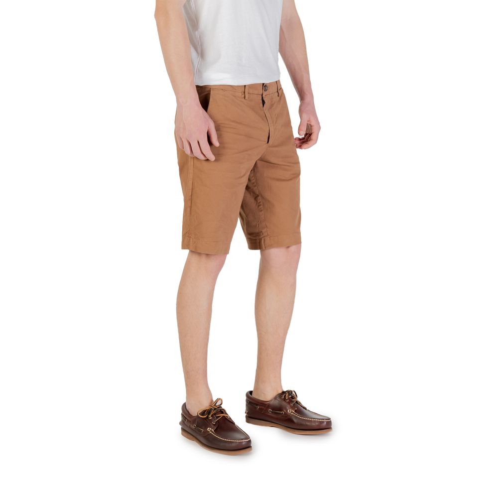 Beige bomullsbermuda